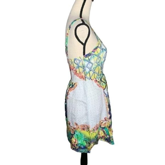 Hem & Thread Multi-Color Sleeveless Mini Dress M - Picture 2 of 7
